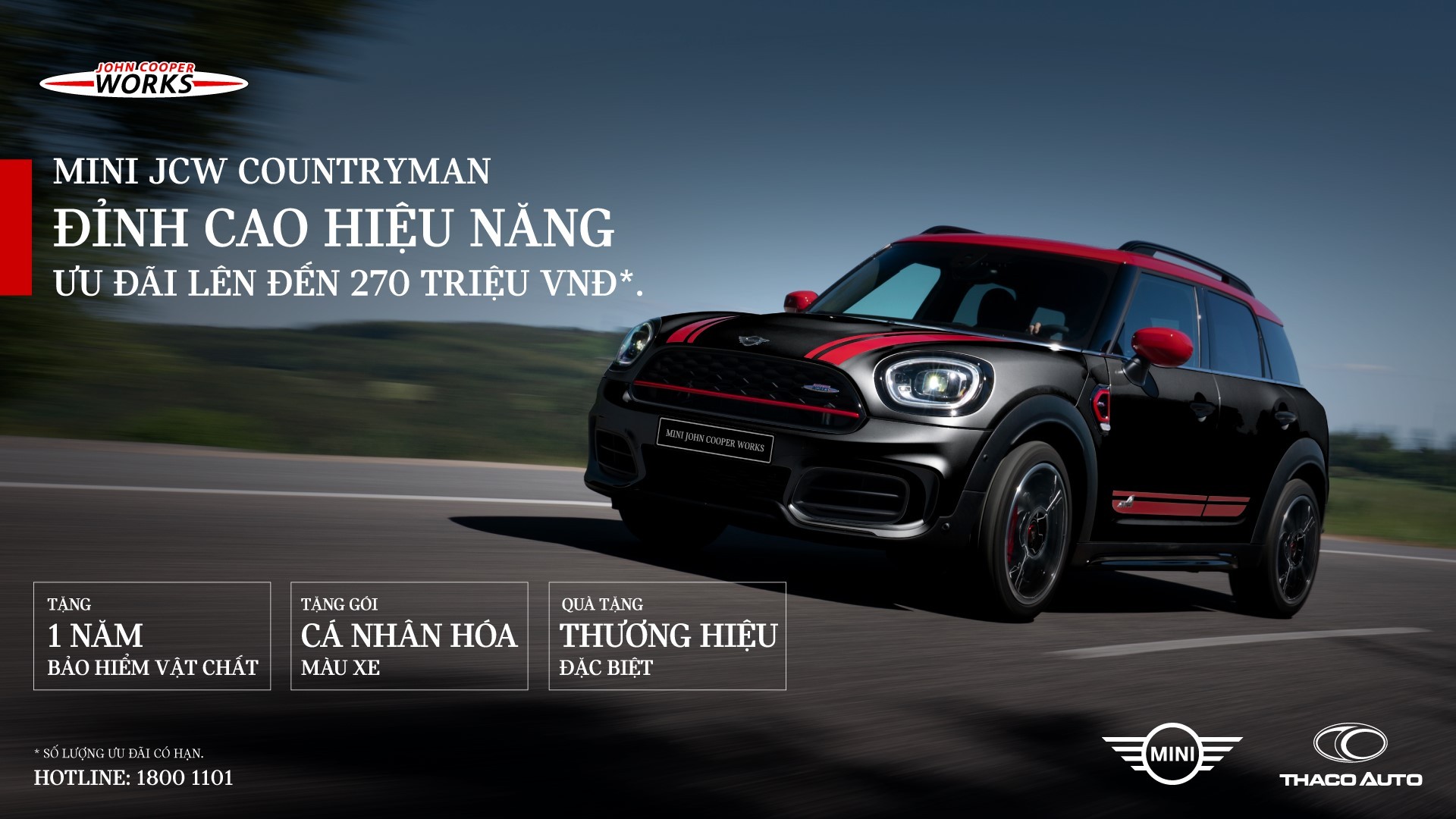 MINI JCW Countryman ưu đãi lên đến 270 triệu đồng